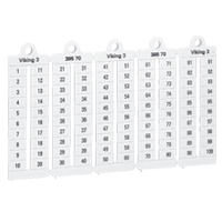 Листы с этикетками для клеммных блоков Viking 3 - горизонтальный формат - шаг 8 мм - цифры от 11 до 20 | код 039526 |  Legrand